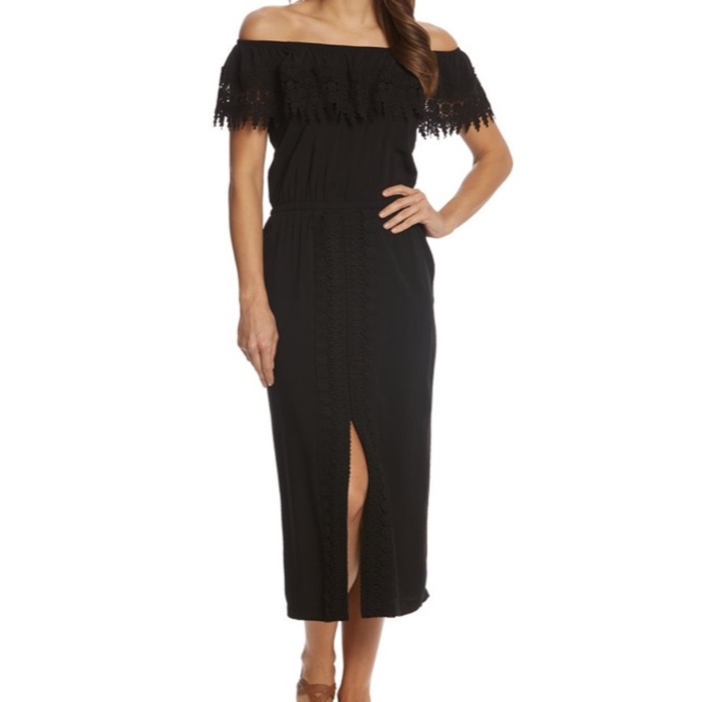 NWT La Blanca Costa Brava Black Cover Up Dress